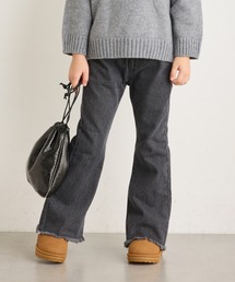 CIAOPANIC TYPY（チャオパニックティピー）の「【新色追加】【KIDS】【TYPY DENIM】甘織り裾フリンジフレアデニム（デニムパンツ・キッズ）」