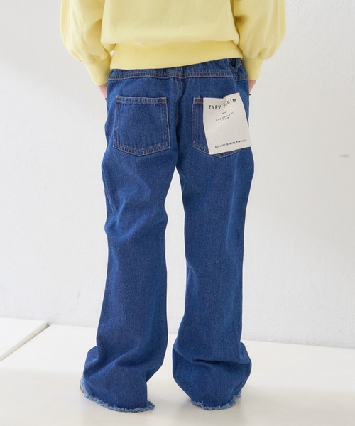 CIAOPANIC TYPY(チャオパニックティピー)の「【新色追加】【KIDS】【TYPY DENIM】甘織り裾フリンジフレアデニム(デニムパンツ・キッズ・サックスブルー/ネイビー/ブラック・SMALL/MEDIUM/LARGE/X-LARGE/XX-LARGE)」の21枚目の写真