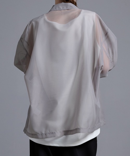 Loose/ルース（ルース）の「ダブルジップ シアーシャツブルゾン（ブルゾン・メンズ・グレー/ブラック/ダークブルー・L/M/S/XS）」の22枚目の写真