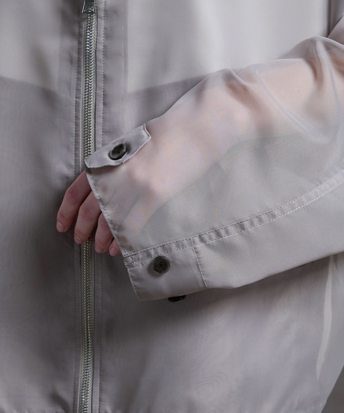 Loose/ルース（ルース）の「ダブルジップ シアーシャツブルゾン（ブルゾン・メンズ・グレー/ブラック/ダークブルー・L/M/S/XS）」の17枚目の写真