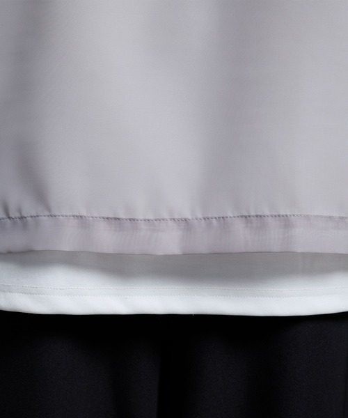 Loose/ルース（ルース）の「ダブルジップ シアーシャツブルゾン（ブルゾン・メンズ・グレー/ブラック/ダークブルー・L/M/S/XS）」の9枚目の写真