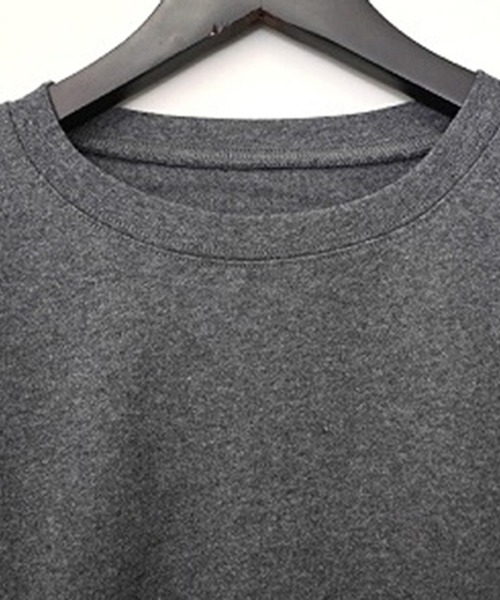 STYLEBLOCK(スタイルブロック)の「天竺ラウンドシルエットトップス(Tシャツ/カットソー・レディース・チャコールグレー/ライトベージュ/ホワイト・M)」の8枚目の写真