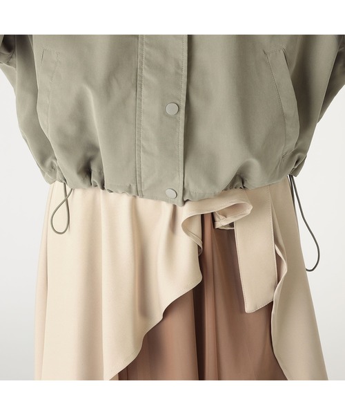 CECIL McBEE（セシルマクビー）の「ピーチショートモッズコート（モッズコート・レディース・グリーン/ライトベージュ・LARGE/MEDIUM）」の13枚目の写真