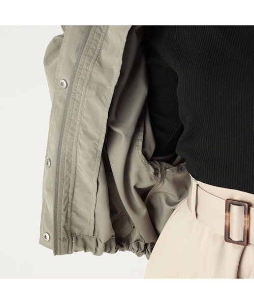 CECIL McBEE（セシルマクビー）の「ピーチショートモッズコート（モッズコート・レディース・グリーン/ライトベージュ・LARGE/MEDIUM）」の14枚目の写真