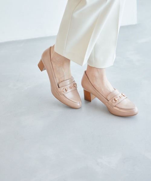 ROPE' PICNIC（ロペピクニック）の「ROPE' PICNIC PASSAGE byHARUTA/リンクルエナメルヒールアップローファー（ローファー・レディース・ベージュ系その他2/キナリ/ブラック・23.0cm/23.5cm/22.5cm/24.0cm/24.5cm）」の3枚目の写真