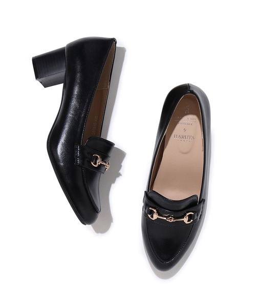 ROPE' PICNIC（ロペピクニック）の「ROPE' PICNIC PASSAGE byHARUTA/リンクルエナメルヒールアップローファー（ローファー・レディース・ベージュ系その他2/キナリ/ブラック・23.0cm/23.5cm/22.5cm/24.0cm/24.5cm）」の4枚目の写真