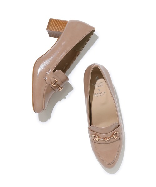 ROPE' PICNIC（ロペピクニック）の「ROPE' PICNIC PASSAGE byHARUTA/リンクルエナメルヒールアップローファー（ローファー・レディース・ベージュ系その他2/キナリ/ブラック・23.0cm/23.5cm/22.5cm/24.0cm/24.5cm）」の6枚目の写真