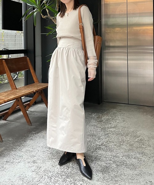 CAPRICIEUX LE'MAGE(カプリシューレマージュ)の「ハイウエストコクーンスカート(スカート・レディース・ブラック/ベージュ・36/38)」の16枚目の写真