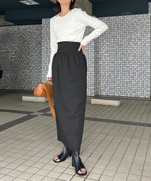 CAPRICIEUX LE'MAGE(カプリシューレマージュ)の「ハイウエストコクーンスカート(スカート・レディース・ブラック/ベージュ・36/38)」の17枚目の写真