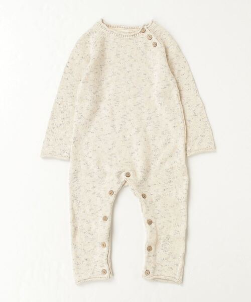 【セール】『Quincy Mae』SPECKLED KNIT JUMPSUIT | NATURAL(その他ベビー用品)|Quincy Mae(クインシーメイ)