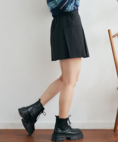 RETRO GIRL(レトロガール)の「ボックスプリーツミニSK(スカート・レディース・ブラック/ライトベージュ/ライトグレー・FREE)」の15枚目の写真