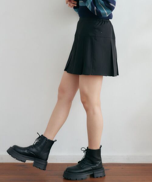 RETRO GIRL(レトロガール)の「ボックスプリーツミニSK(スカート・レディース・ブラック/ライトベージュ/ライトグレー・FREE)」の14枚目の写真