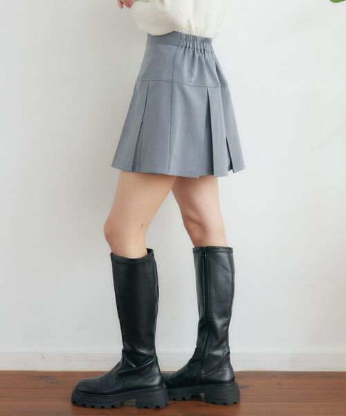 RETRO GIRL(レトロガール)の「ボックスプリーツミニSK(スカート・レディース・ブラック/ライトベージュ/ライトグレー・FREE)」の6枚目の写真