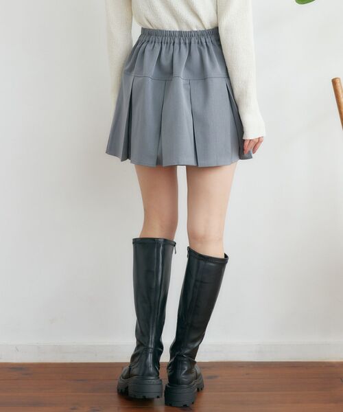 RETRO GIRL(レトロガール)の「ボックスプリーツミニSK(スカート・レディース・ブラック/ライトベージュ/ライトグレー・FREE)」の8枚目の写真