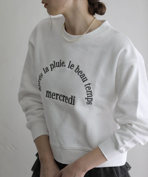 La TOTALITE(ラトータリテ)の「ロゴ裏毛プルオーバー(Tシャツ/カットソー・レディース・ホワイト/グレー/ブラウン・FREE)」の14枚目の写真