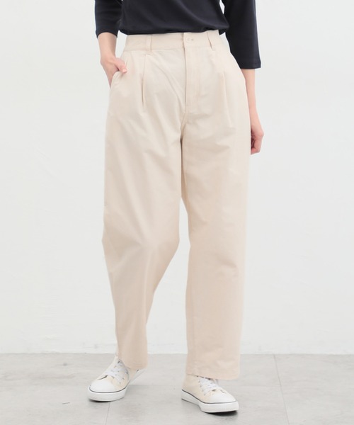 Honeys（ハニーズ）の「タックカーブパンツ（その他パンツ・レディース・カーキ/ブラック/ベージュ/アイボリー・L/M/S/SS/LL）」の2枚目の写真