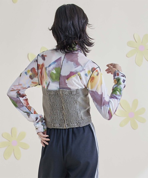 miette（ミエット）の「デニムベアビスチェ（チューブトップ・レディース・ブラック/グレー/ブルー系その他・FREE）」の7枚目の写真