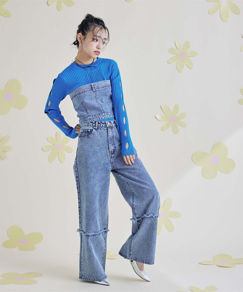 miette（ミエット）の「デニムベアビスチェ（チューブトップ・レディース・ブラック/グレー/ブルー系その他・FREE）」の9枚目の写真