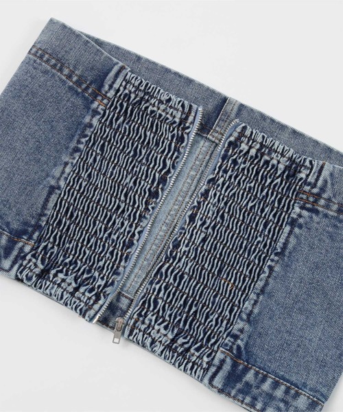 miette（ミエット）の「デニムベアビスチェ（チューブトップ・レディース・ブラック/グレー/ブルー系その他・FREE）」の16枚目の写真