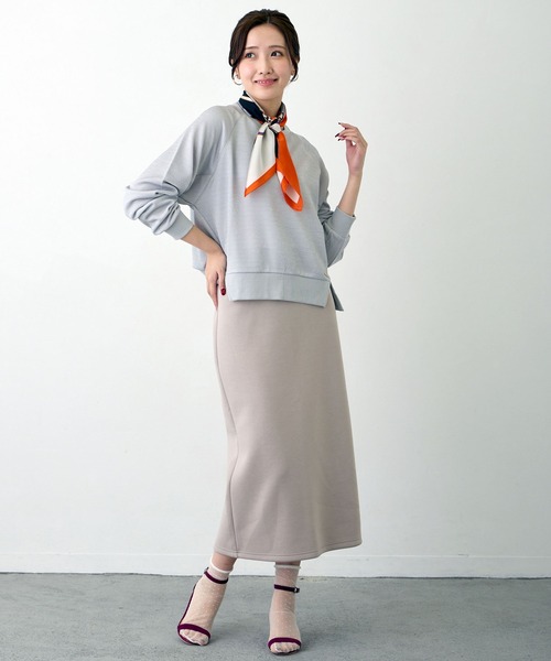 NICOLE white（ニコルホワイト）の「ラメ接結ラグランプルオーバー（Tシャツ/カットソー・レディース・ブラック/グレー・FREE）」の4枚目の写真