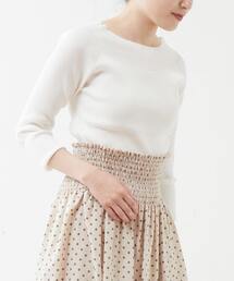 Tiara | プチフリルボートネックリブニット(ニット/セーター)