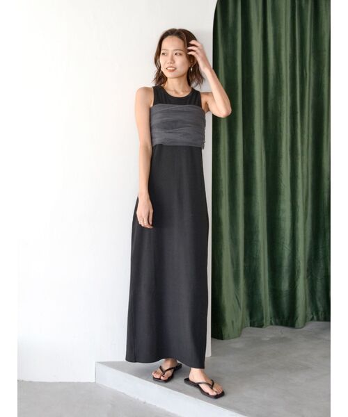 Ungrid（アングリッド）の「チュールビスチェ（キャミソール・レディース・チャコールグレー/ベージュ・FREE）」の15枚目の写真