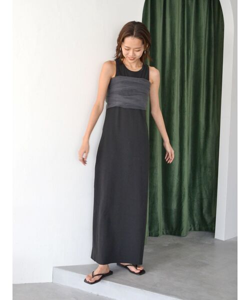 Ungrid（アングリッド）の「チュールビスチェ（キャミソール・レディース・チャコールグレー/ベージュ・FREE）」の16枚目の写真