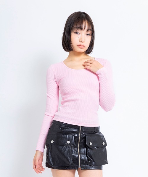 ANNA SUI NYC(アナ スイ エヌ ワイ シー)の「ANNA SUI NYC セクシーバック ロングスリーブ Tシャツ 【SP】(Tシャツ/カットソー・レディース・ホワイト/ブラック/ピンク・S/M)」の1枚目の写真