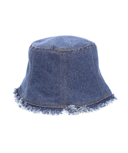 X-girl（エックスガール）の「RETRO DENIM BUCKET HAT（ハット・レディース・インディゴブルー・ONE SIZE）」の5枚目の写真
