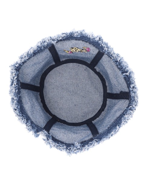 X-girl（エックスガール）の「RETRO DENIM BUCKET HAT（ハット・レディース・インディゴブルー・ONE SIZE）」の7枚目の写真