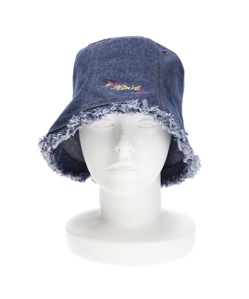X-girl（エックスガール）の「RETRO DENIM BUCKET HAT（ハット・レディース・インディゴブルー・ONE SIZE）」の9枚目の写真