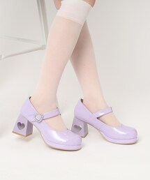 ハートくり抜きヒールパンプス 24SS
