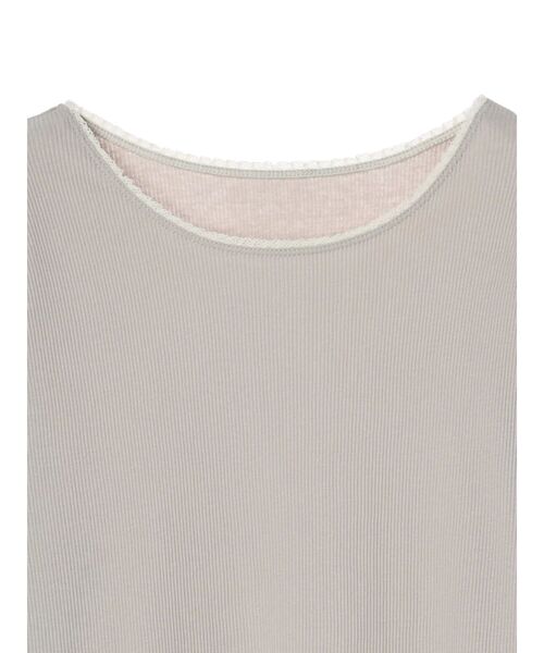 CRAFT STANDARD BOUTIQUE（クラフトスタンダードブティック）の「フリルテープリブカットプルオーバー（Tシャツ/カットソー・レディース・オフホワイト/ブラック/ベージュ・FREE）」の7枚目の写真