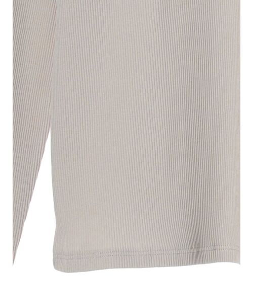 CRAFT STANDARD BOUTIQUE（クラフトスタンダードブティック）の「フリルテープリブカットプルオーバー（Tシャツ/カットソー・レディース・オフホワイト/ブラック/ベージュ・FREE）」の9枚目の写真