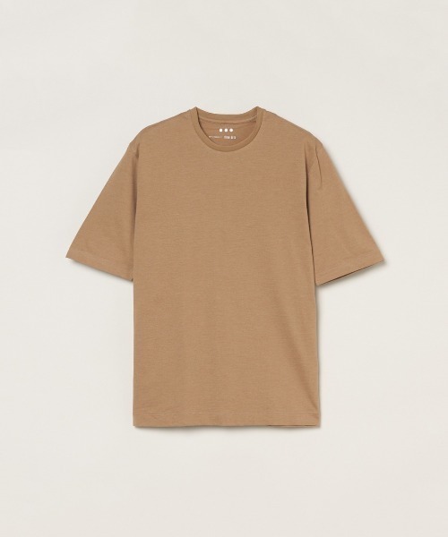 three dots(スリードッツ)の「パウダリーコットン クルーネックTシャツ(Tシャツ/カットソー・メンズ・ホワイト/ネイビー/ブラック/ダークネイビー/ベージュ系その他/グリーン系その他・SMALL/MEDIUM/LARGE/X-LARGE)」の3枚目の写真