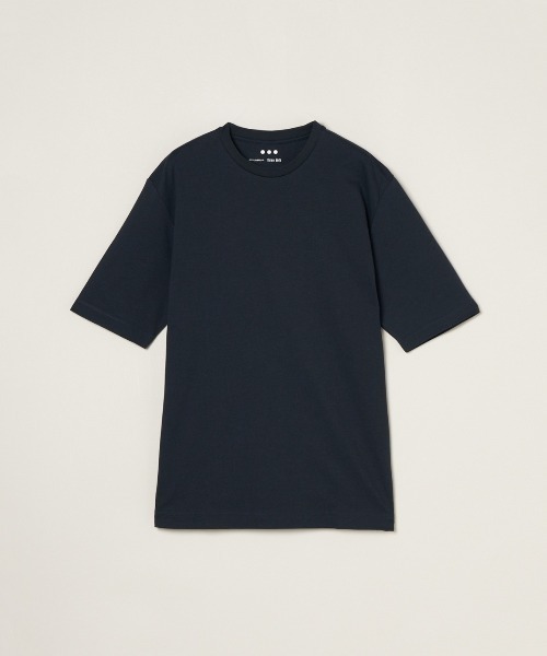 three dots(スリードッツ)の「パウダリーコットン クルーネックTシャツ(Tシャツ/カットソー・メンズ・ホワイト/ネイビー/ブラック/ダークネイビー/ベージュ系その他/グリーン系その他・SMALL/MEDIUM/LARGE/X-LARGE)」の6枚目の写真