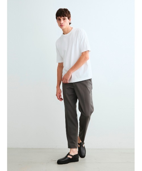 three dots(スリードッツ)の「パウダリーコットン クルーネックTシャツ(Tシャツ/カットソー・メンズ・ホワイト/ネイビー/ブラック/ダークネイビー/ベージュ系その他/グリーン系その他・SMALL/MEDIUM/LARGE/X-LARGE)」の9枚目の写真
