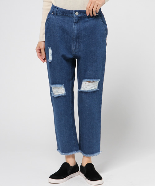 PANTS...（パンツ）の「断ち切りテーパードPT（その他パンツ・レディース・ブルー/ベージュ/その他・MEDIUM/SMALL）」の18枚目の写真