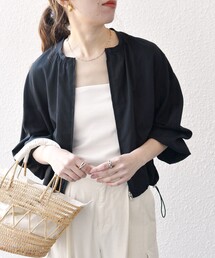 SHIPS any | *SHIPS any: リネン ミックス シアー ジップ ブルゾン 24SS(ブルゾン)