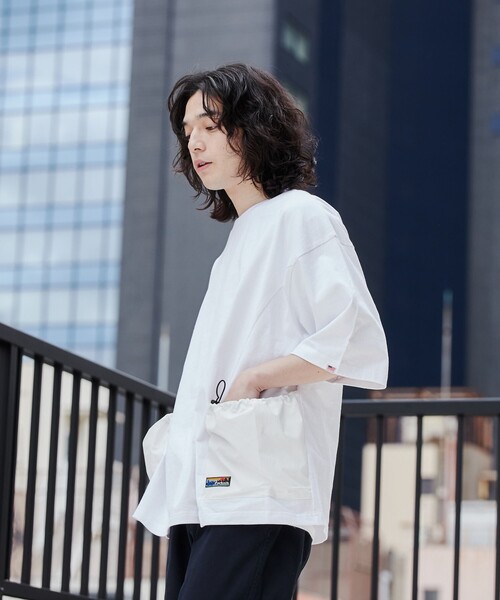 coen（コーエン）の「＜Parknik＞サイドポケットビッグTシャツ（Tシャツ/カットソー・メンズ・パープル/ホワイト/ブラック・XL/L/M）」の22枚目の写真