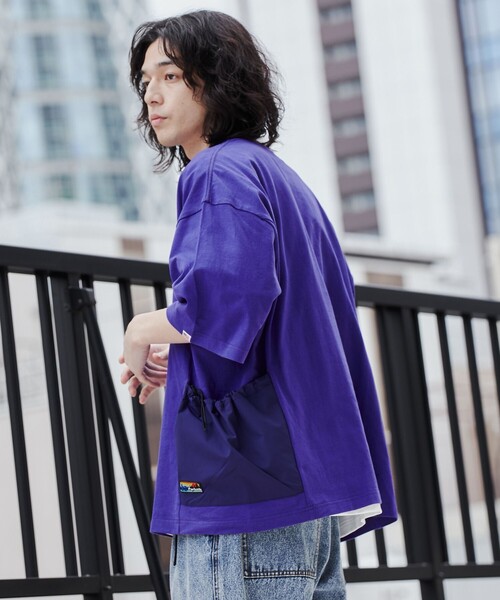 coen（コーエン）の「＜Parknik＞サイドポケットビッグTシャツ（Tシャツ/カットソー・メンズ・パープル/ホワイト/ブラック・XL/L/M）」の13枚目の写真