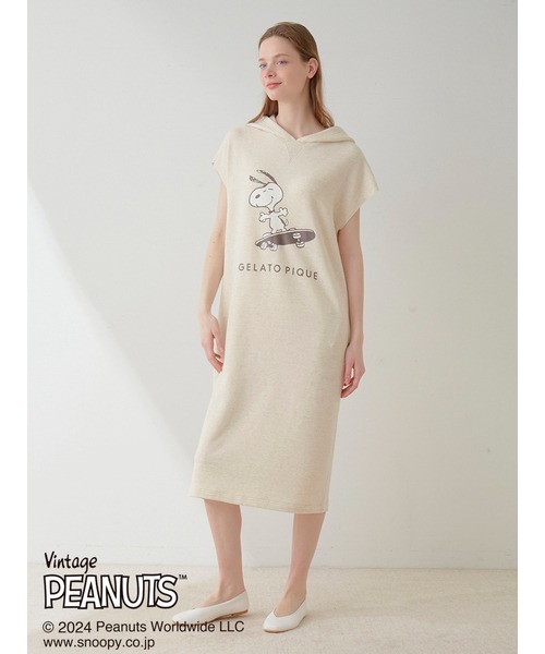 【最終底値】新品未使用✨ジェラートピケ スヌーピー ルームウェア ワンピース gelato pique（ジェラートピケ） PEANUTS ピーナッツ コラボ 長袖