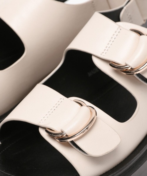 LEPSIM（レプシィム）の「フェイクレザー2ベルトサンダル　996286（サンダル・レディース・アイボリー/ブラック/シルバー・LARGE/MEDIUM）」の7枚目の写真