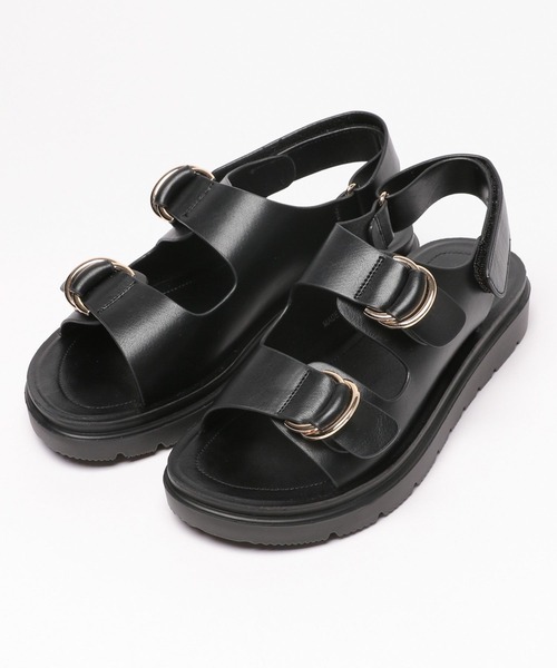 LEPSIM（レプシィム）の「フェイクレザー2ベルトサンダル　996286（サンダル・レディース・アイボリー/ブラック/シルバー・LARGE/MEDIUM）」の17枚目の写真
