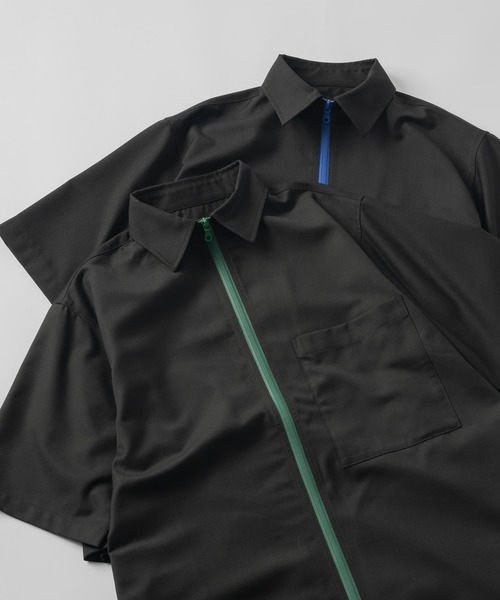 DOOPZ（ドープス）の「Aqua guard color zipper shirt - アクアガードカラージッパーシャツ（シャツ/ブラウス・メンズ・ブルー/グリーン・LARGE/MEDIUM/SMALL）」の14枚目の写真