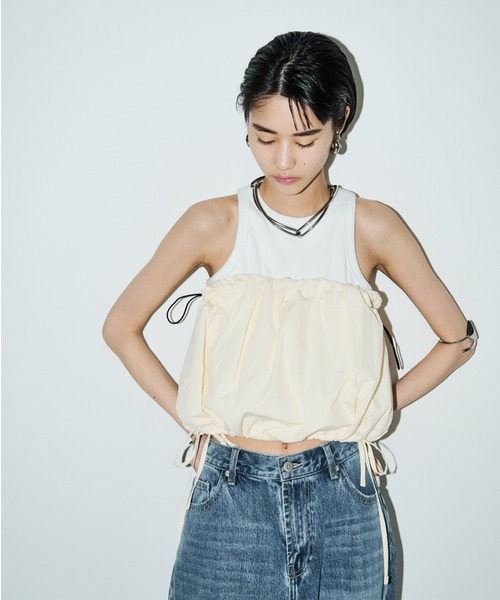 AIC.(エーアイシー)の「マルチウェイバルーンキャミビスチェ(キャミソール・レディース・シルバー/ブラック/アイボリー・FREE)」の4枚目の写真