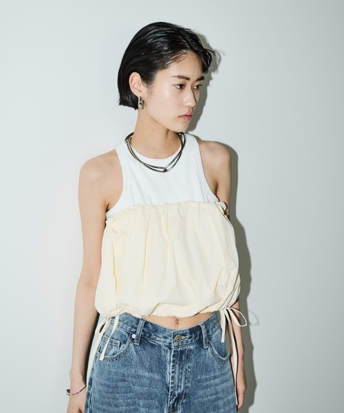 AIC.(エーアイシー)の「マルチウェイバルーンキャミビスチェ(キャミソール・レディース・シルバー/ブラック/アイボリー・FREE)」の5枚目の写真