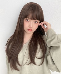 Brightlele(ブライトララ)の「 ゆるカーブストレート2typeバング 」 ウィッグ レディース フルウィッグ ロング セミロング(ウィッグ)