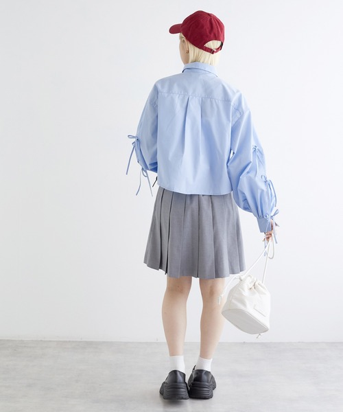 【超美品】W closet ダブルクローゼット七分袖シャツジャケットバックリボン w closet（ダブルクローゼット）の「刺繍バックリボンビッグ