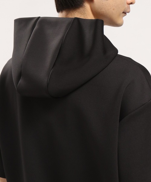 GLOBAL WORK Smile Seed Store（グローバルワーク スマイルシードストア）の「ダンボールスウェットパーカー半袖/181002（パーカー・メンズ・ブラック/チャコール/ネイビー/ベージュ・MEDIUM/LARGE/SMALL/X-LARGE）」の6枚目の写真